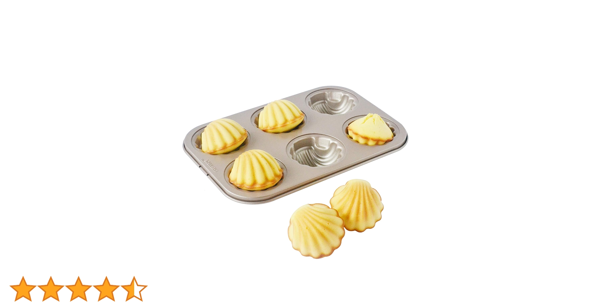 Amazon | CHEFMADE 貝型マドレーヌ型 (6ケ-26.7*18*3.4cm